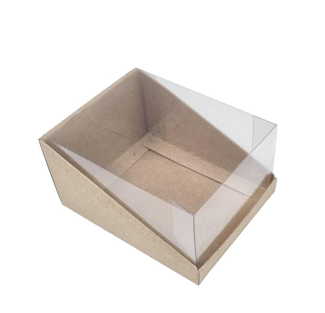 Ref 155 Kraft - Tampa Transparente - 10x8x5,5 cm