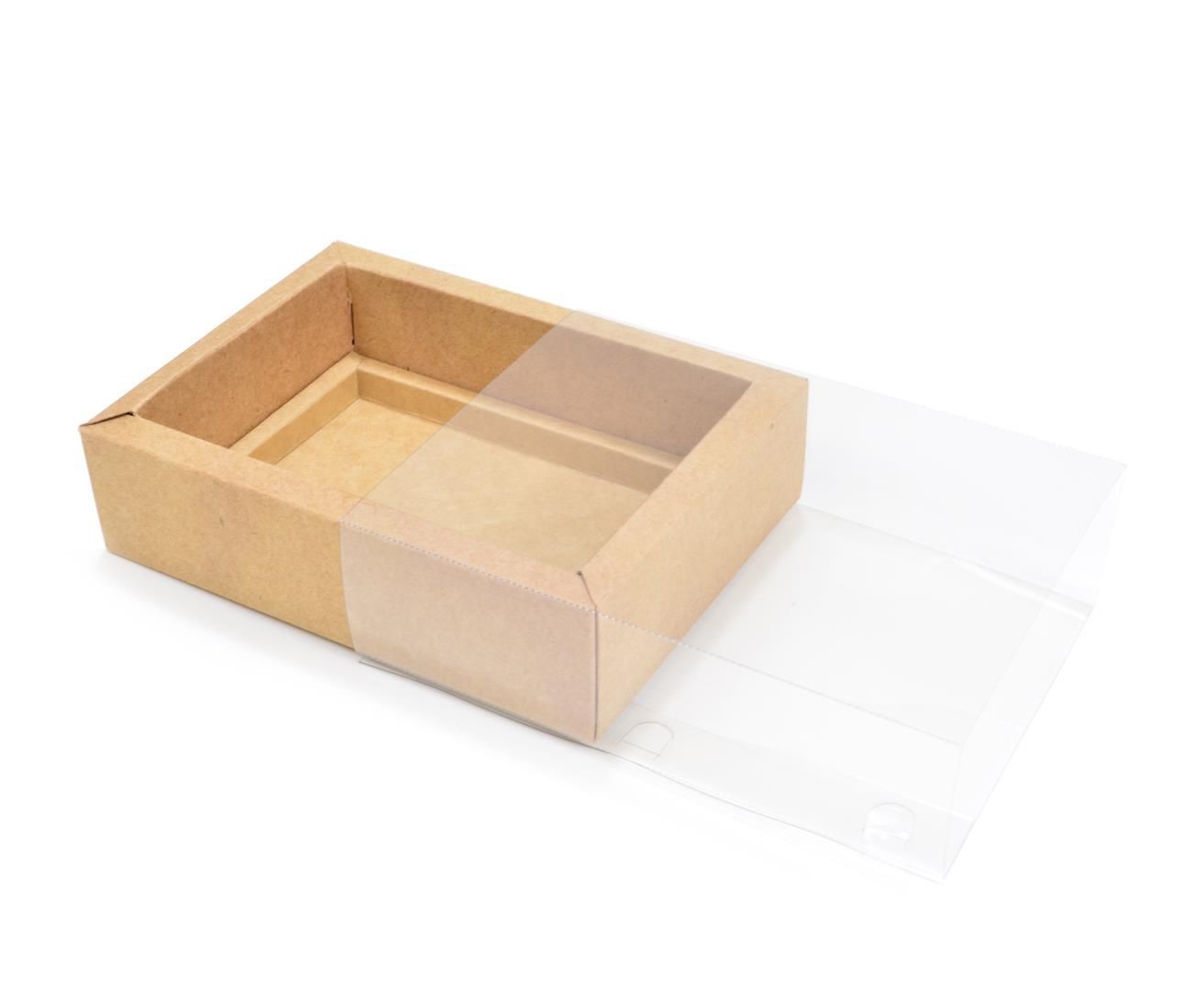 Ref 139 Kraft - Caixa Gaveta p/ 6 Brigadeiro Gourmet Pelotines - 13x9x4 cm