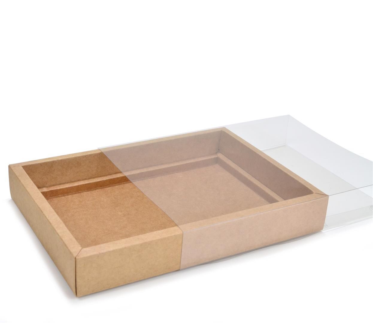 Ref 142 Kraft - Caixa Gaveta p/ 24 Brigadeiro Gourmet Pelotines - 25x17x4 cm