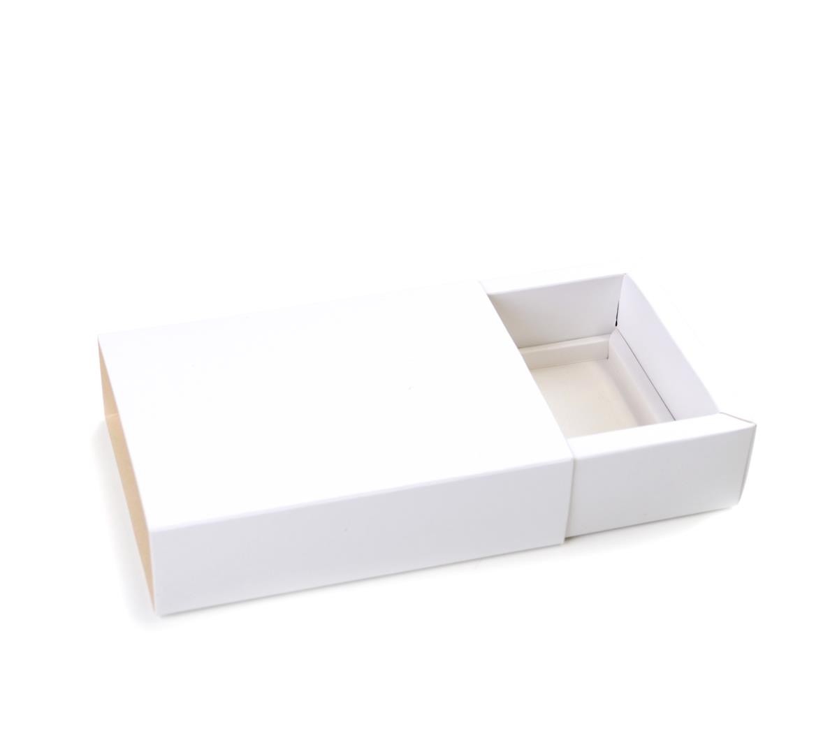 Ref 139 Branca - Caixa Gaveta p/ 6 Brig. Gourmet Pelotines - Tampa Papel - 13x9x4 cm