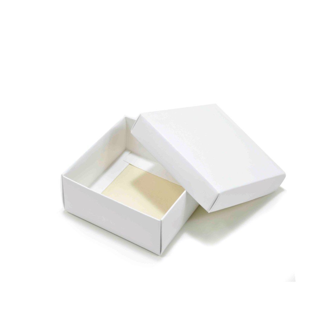 Ref 133 Branca - Caixa c/ tampa papel - 9x9x4 cm