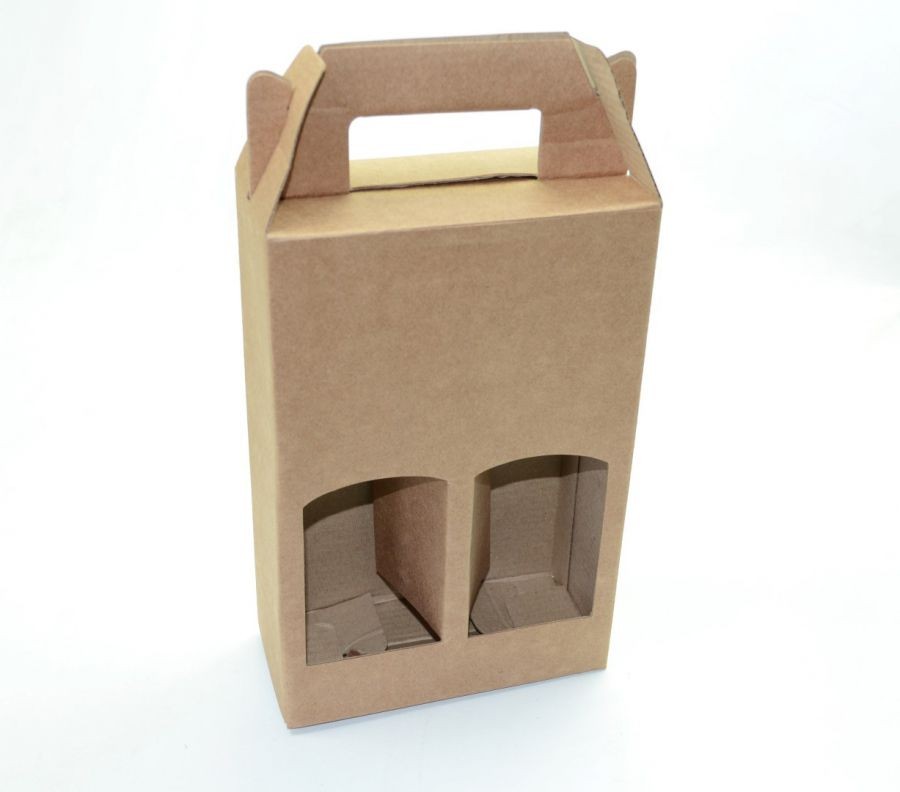 Ref. 305 Kraft Maleta 2 Garrafas 600ml - 16x7,5x24,5 cm