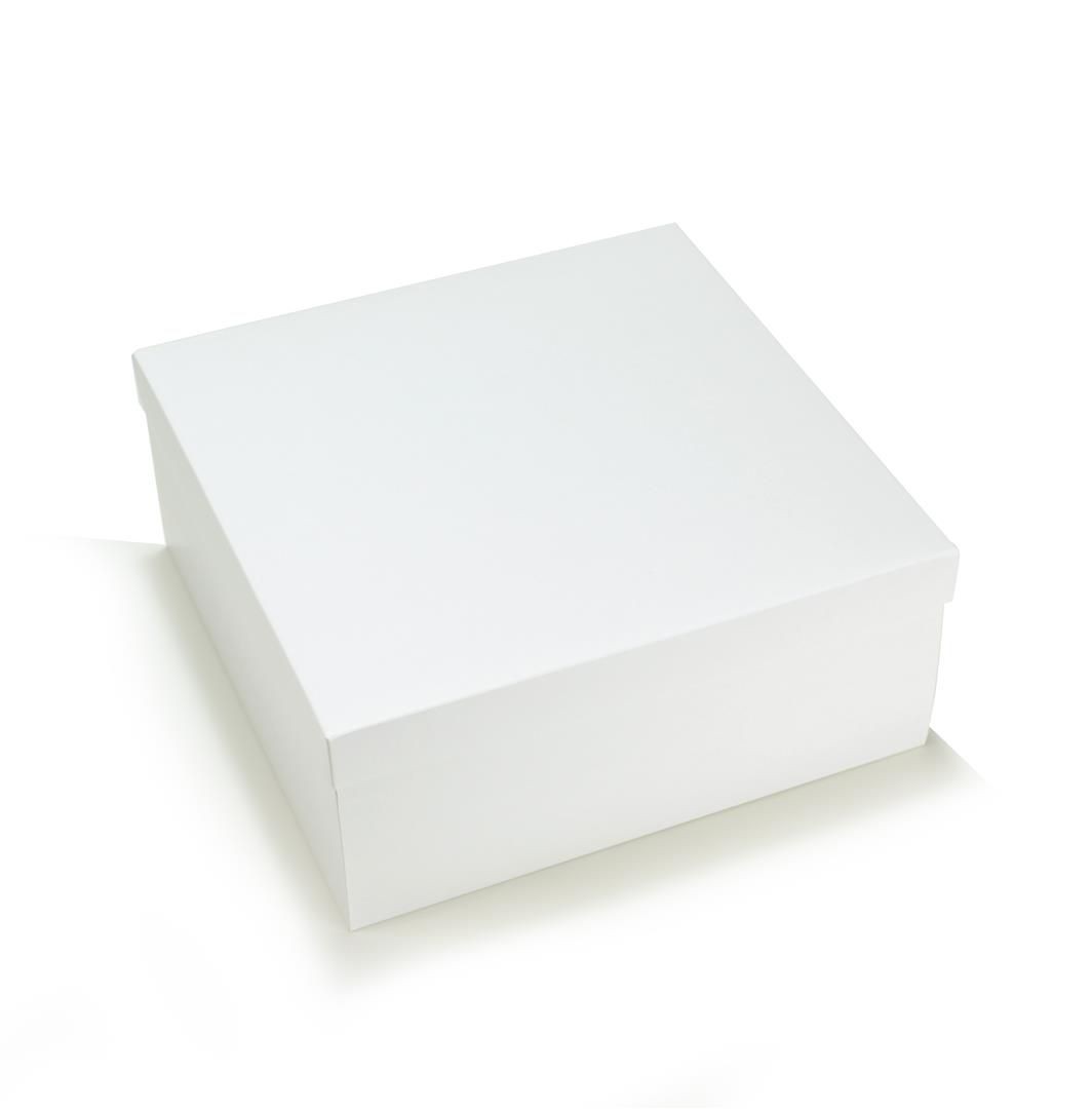 Ref 150 Branca - Caixa Torta / Bolo / Festa - 33,5x33,5x14 cm