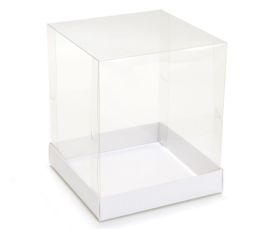 Ref 140 Branca - Bolo / Torta / Naked / Glow / Dressed Cake / Panettone 1Kg - 20x20x20 cm