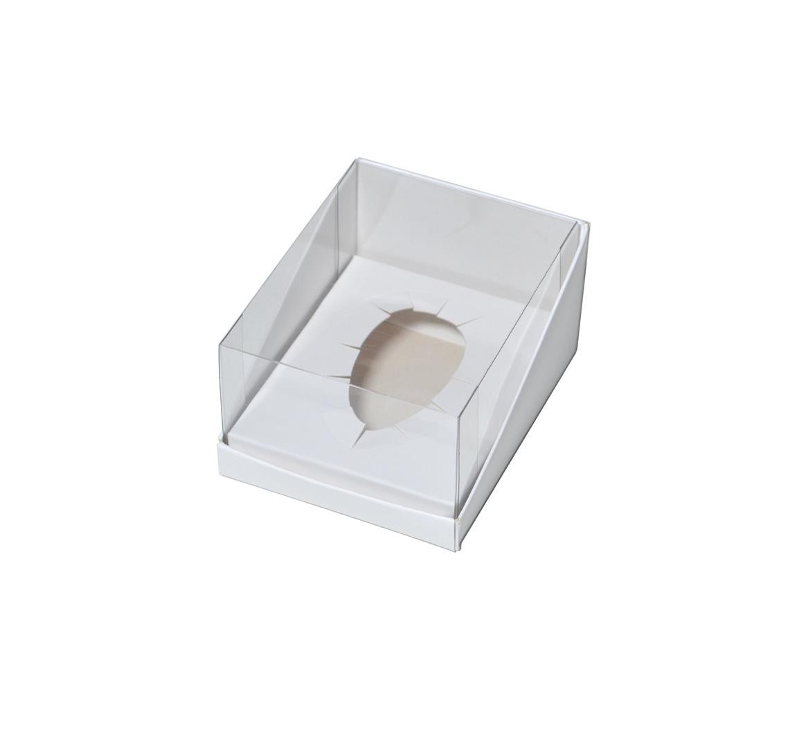 Ref 155 Branca - Caixa Morango do Amor com Tampa Transparente - 10x8x5,5 cm