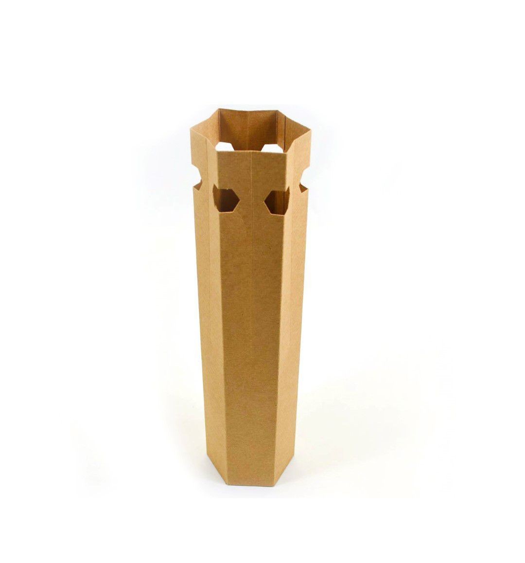 Ref 054 Kraft - Caixa Sextavada p/ 1 Garrafa - 5x33 cm
