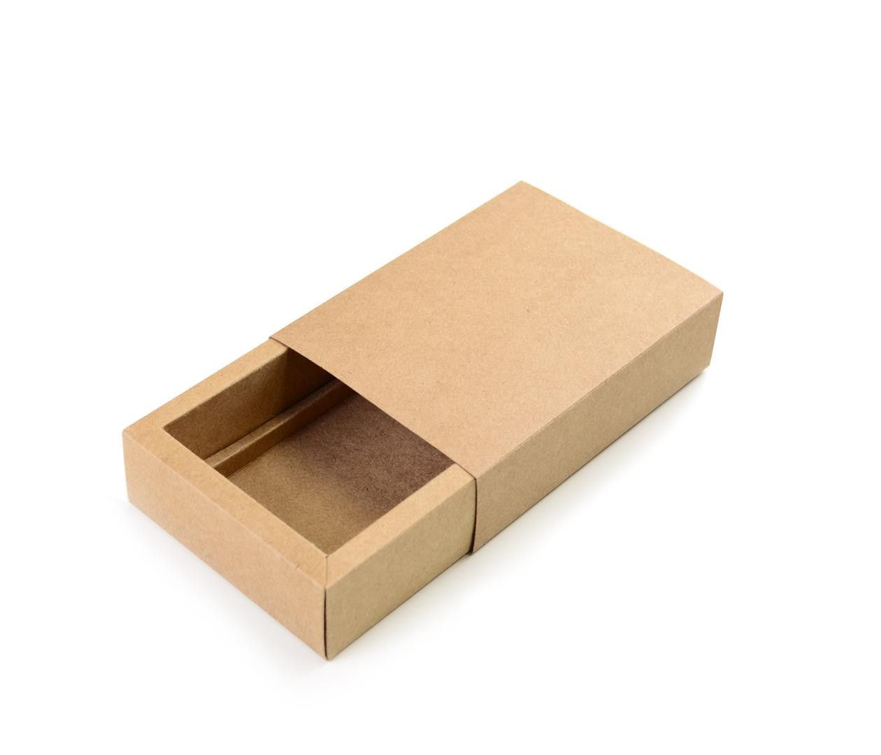 Ref 139 Kraft - Caixa Gaveta p/ 6 Brig. Gourmet Pelotines - Tampa Papel - 13x9x4 cm