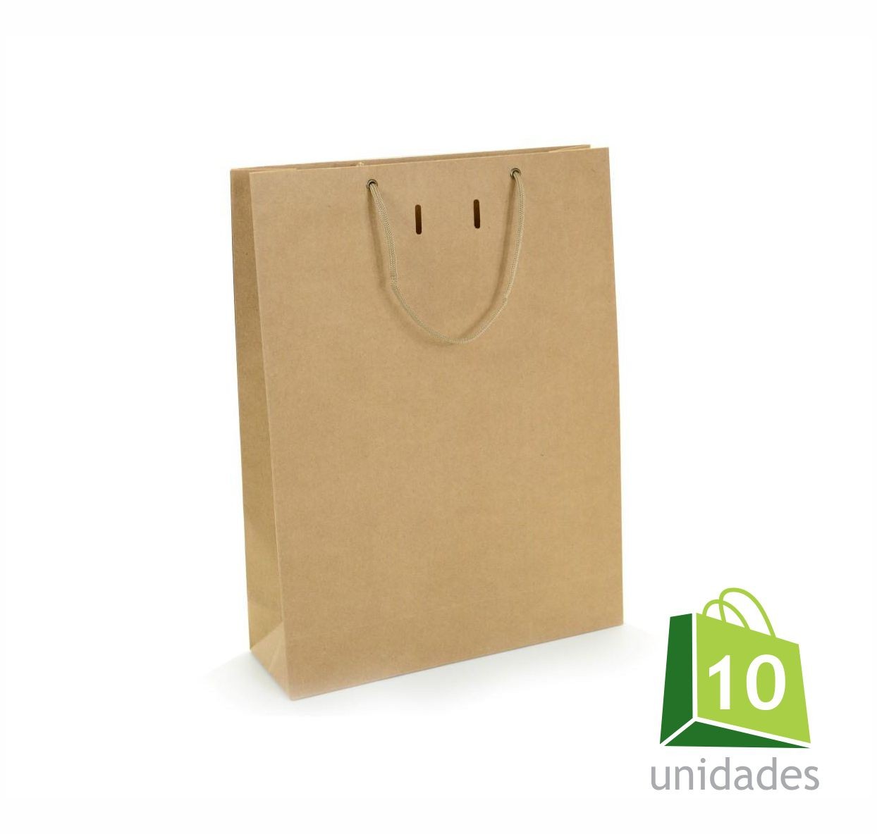 Sacola Ref. 100 - 3 Garrafas - Papel Kraft - 31x10x41 cm