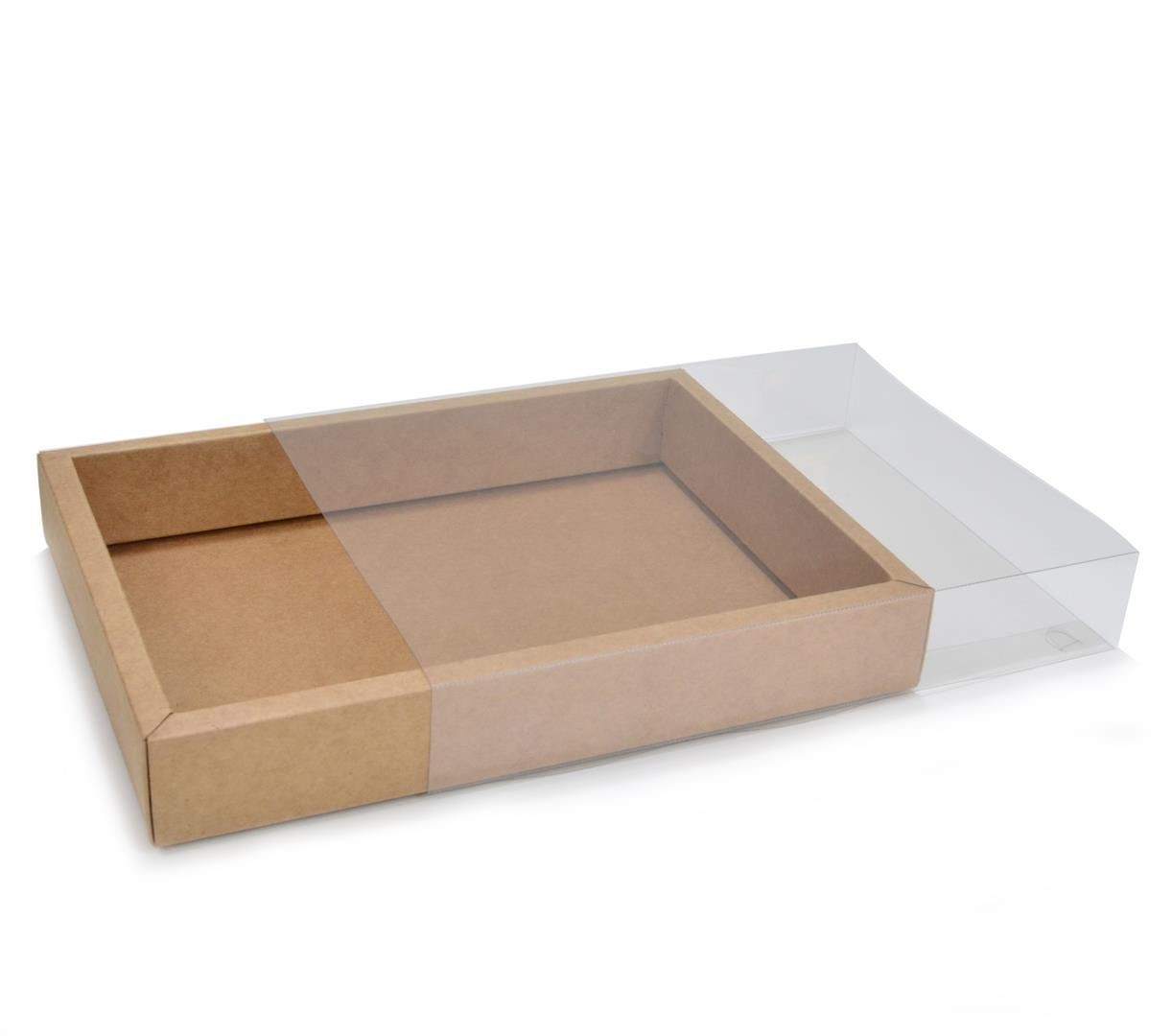 Ref 142 Kraft - Caixa Gaveta c/ tampa Transparente - 25x17x4 cm
