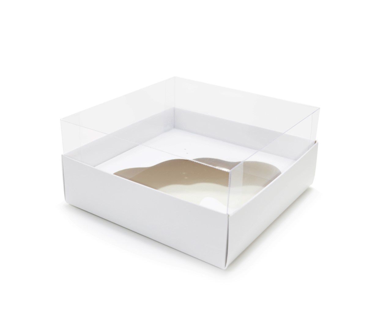 Ref 004 Branca - Caixa Coração Apaixonado c/ tampa ALTA - 17,5x17,5x8 cm