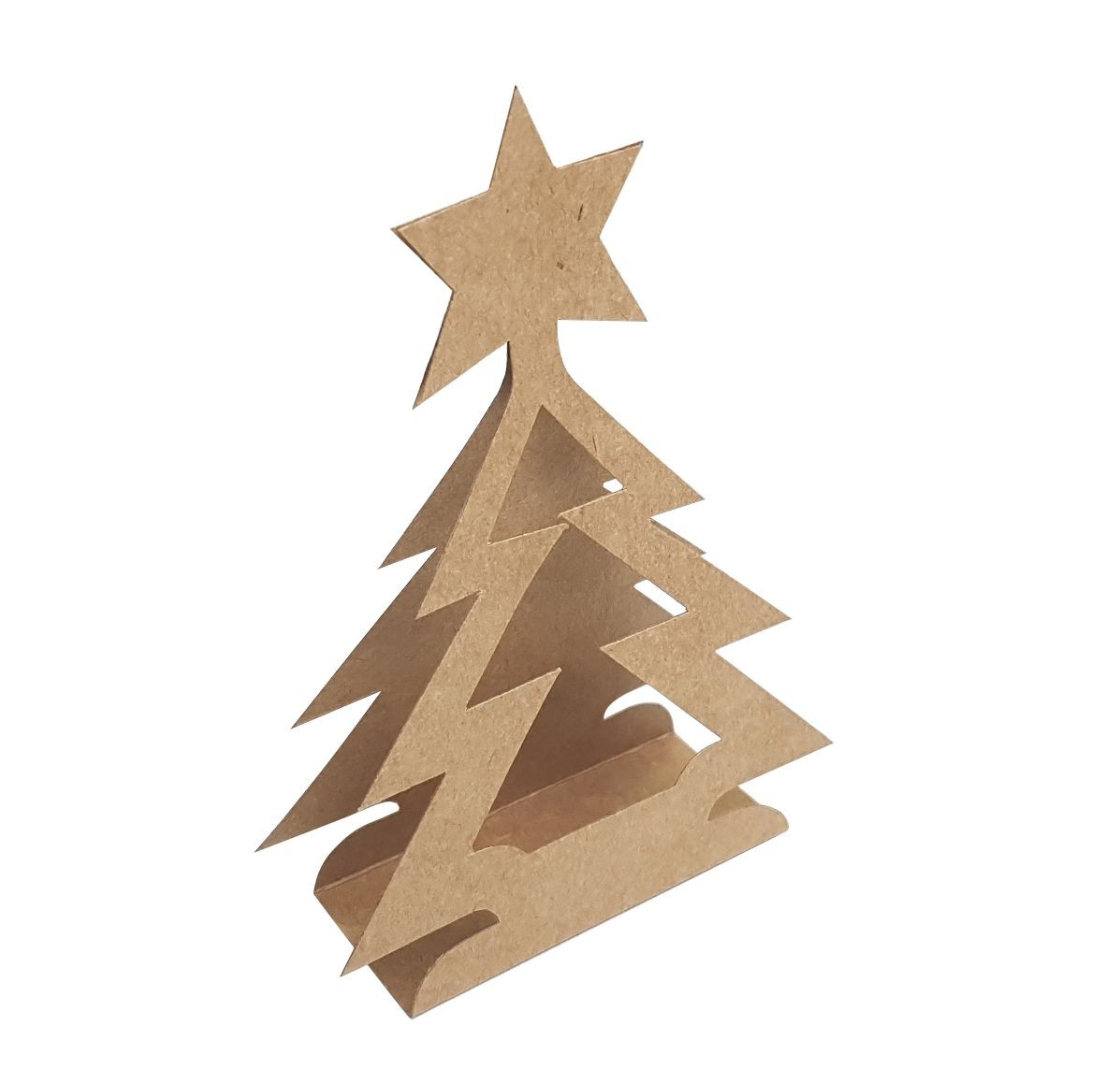 Ref 122 Kraft - Envoltório Pinheiro c/ base larga - 6x3x10,7 cm