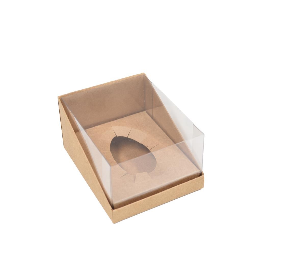 Ref 155 Kraft - Caixa Morango do Amor com Tampa Transparente - 10x8x5,5 cm