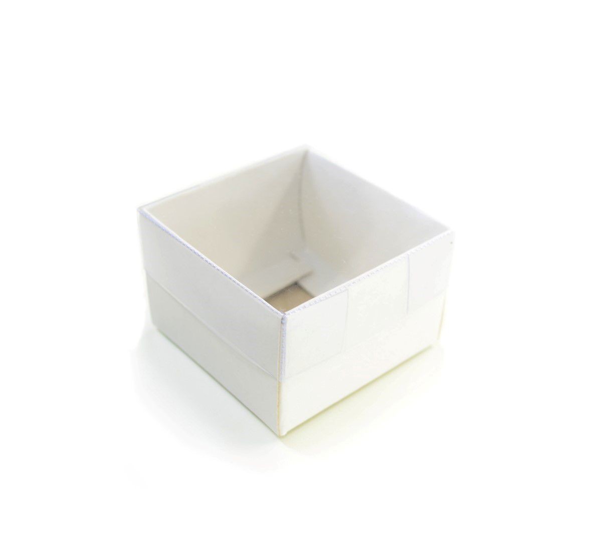 Ref 001 Branca - Caixa c/ Tampa Transparente - 6x6x4 cm