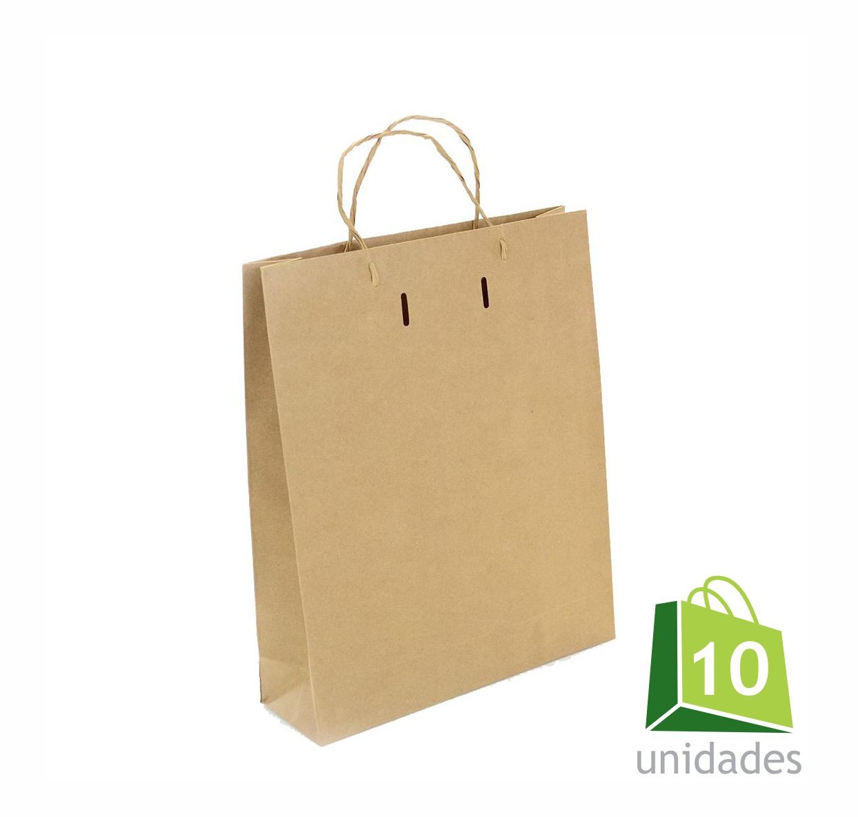 Sacola Ref. 080 - Papel Kraft - 30x9x37 cm