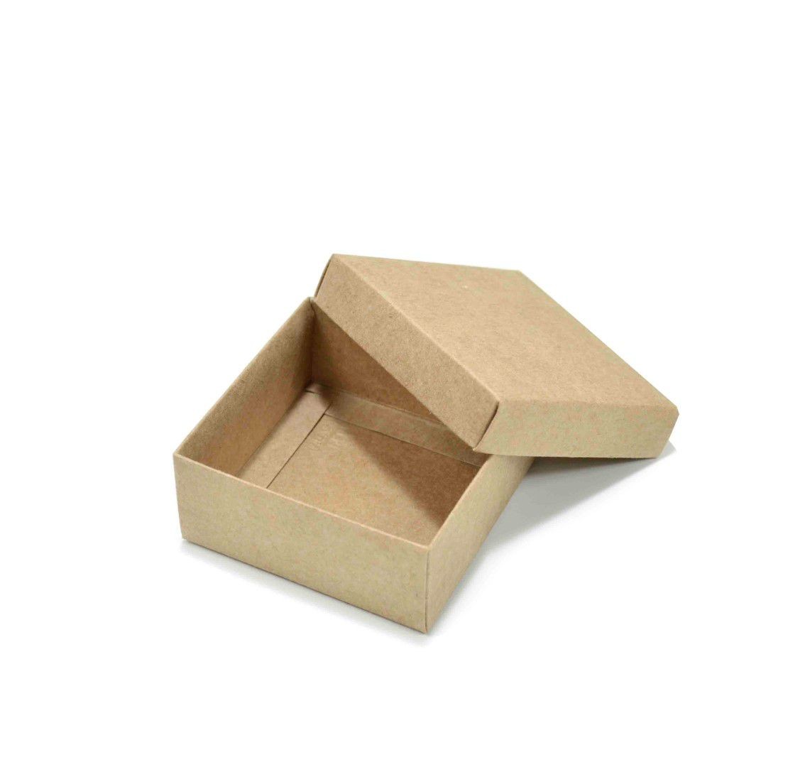 Ref 133 Kraft - Caixa c/ tampa papel - 9x9x4 cm
