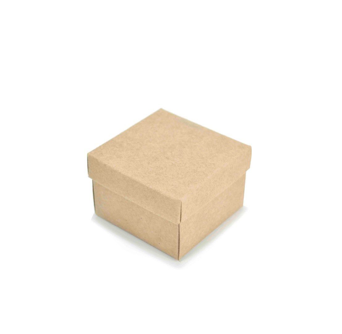Ref 001 Kraft - Caixa c/ Tampa Papel - 6x6x4 cm